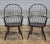 American Pair of Warren Chair Works Sack Back Windsor Arm Chairs Bench Made Black Finish For Sale - Image 3 of 10