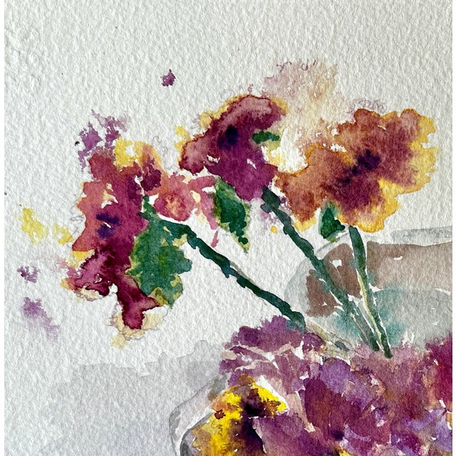 Original “6 Violas” Watercolor Painting For Sale - Image 4 of 8