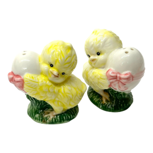 Spring Chickens Ceramic Salt & Pepper Shakers