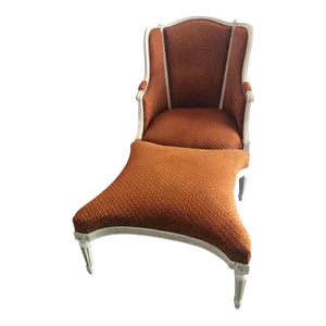 Louis XVI Style Bergere Chair and Ottoman - a Set