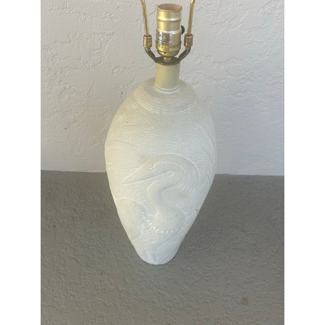 Coastal Coastal Palm Beach Heron Costal Lamp For Sale - Image 3 of 7