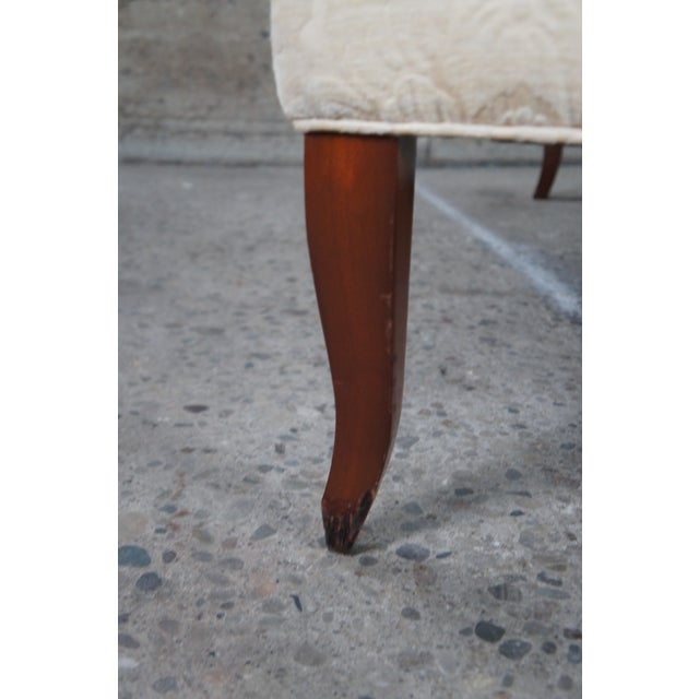 French Mid 20th Century Walnut Tete a Tete Double Seat Settee Parlor Bench For Sale - Image 11 of 12