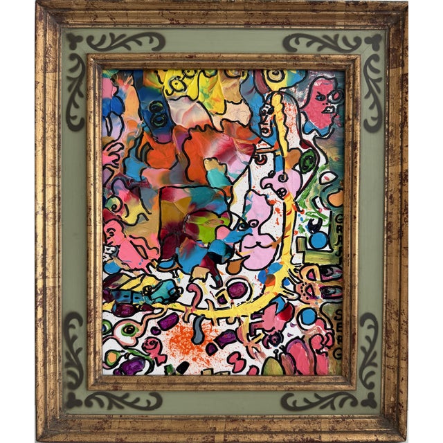 “Find Mr. Squiggle” is an original acrylic painting on canvas board from Serg Graff’s imaginative "Adventures M"...