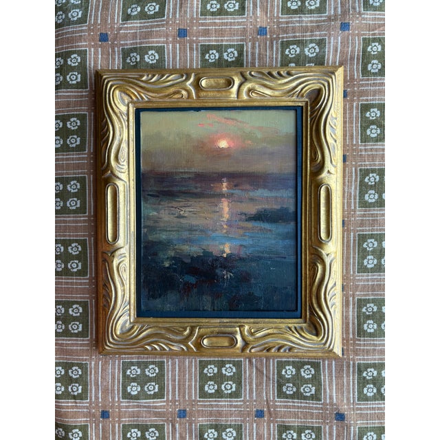Contemporary 2026 Jeremy Miranda After Turner Landscape at Sunset Dusk on Cradled Panel, Matted and Framed For Sale - Image 3 of 6