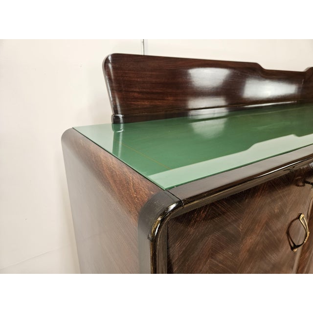 1960s Mahogany Sideboard with Glass Top, 1960 For Sale - Image 5 of 18