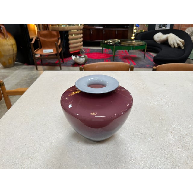 Mid-Century Italian Decorative Murano Vase, 1980s For Sale - Image 4 of 6