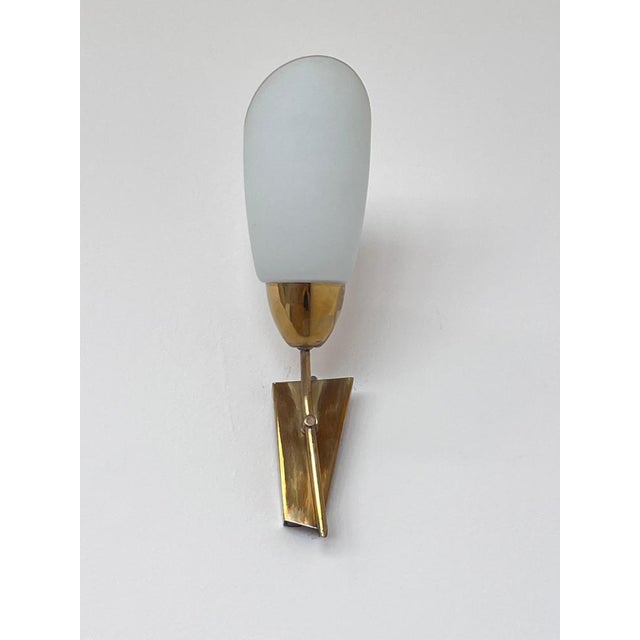 Mid-Century Brass and Glass Wall Light from Kamenicky Senov, 1970s For Sale - Image 6 of 9