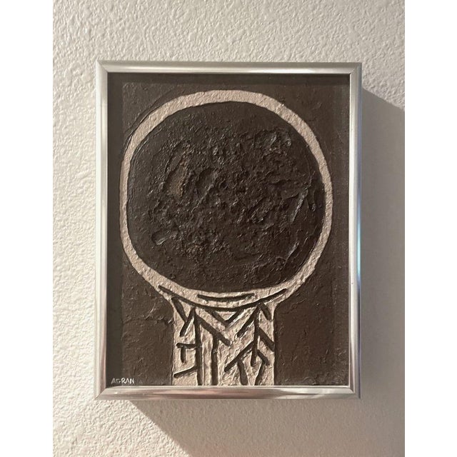 Paint Mid-Century Abstract Painting by Regina Agran, Signed, 9.25” X 7.25” For Sale - Image 7 of 7