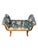 Antique Bench or Settee With Flower Print Upholstery and Mahagony Frame For Sale In New York - Image 6 of 9