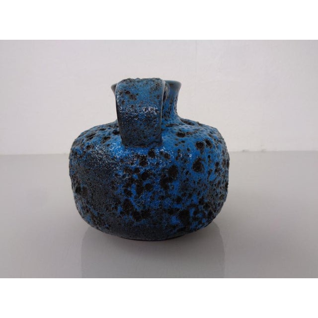 Black Turquoise Lava Ceramic Vase from Gräflich Ortenburg, Germany, 1960s For Sale - Image 8 of 18