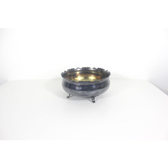 Metal Vintage Silverplate Footed Centrepiece Bowl For Sale - Image 7 of 10