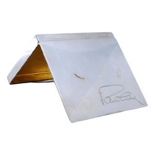 Silver Snuffbox with Hinged Lid For Sale