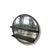 Large Industrial Circular Mirror with Shelves For Sale - Image 6 of 9