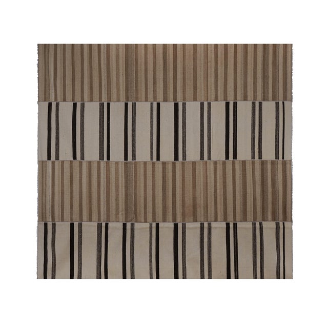 Mid-20th Century Handmade Turkish Flatweave Kilim Gallery Rug 9'2'' X 10'2'' 110" x 122'' / 279 x 310 Cm Hand woven with...