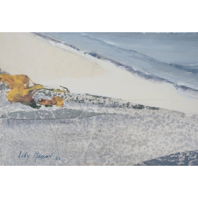 Lily Masson The long beach, 1984 Hand signed tempera drawing and collage Tempera drawing and collage on paper measuring 43...