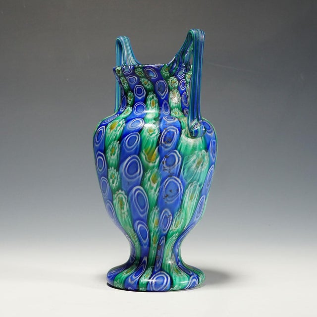 Fratelli Toso Large Multicolored Millefiori Vase, Fratelli Toso Murano Ca. 1920s For Sale - Image 4 of 9