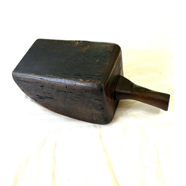 1800s Extra Large, Primitive, Wooden, Rustic Hand-Made Grain Scoop For Sale In South Bend - Image 6 of 7