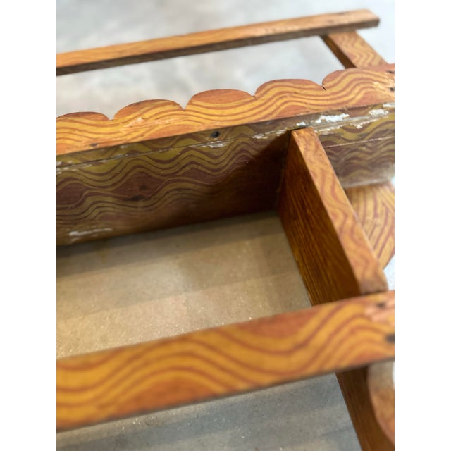 Wood Late 19th Century Antique Grain Painted Plate Shelf For Sale - Image 7 of 12