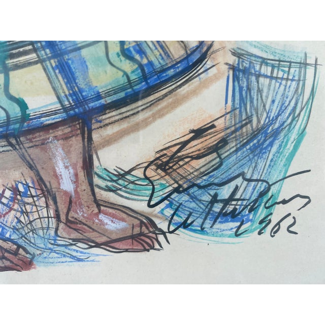 1960s Pair of Vintage 1960s Latin American Watercolors of Dancers in Native Costumes For Sale - Image 5 of 12