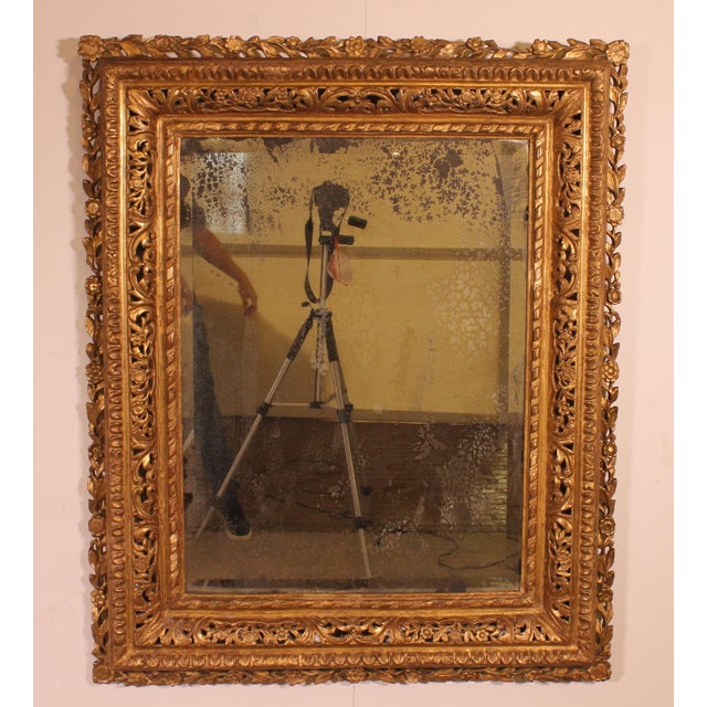18th Century Italian Mirror in Gilded Wood For Sale - Image 13 of 13