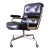1980s Charles Eames for Herman Miller Timelife Chair Aluminum Black Leather For Sale
