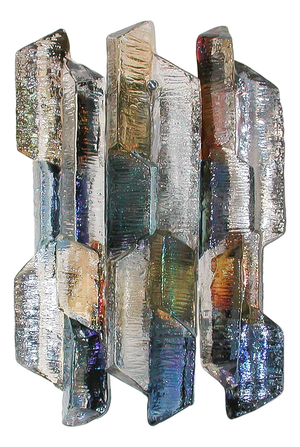 Multicolored Glass Wall Sconce Model Prisma No. 4682 by J.T. Kalmar for Kalmar Lighting, Austria, 1970s