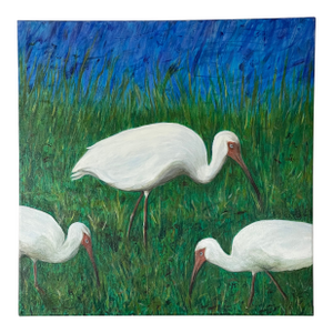 Mid 20 Th C Florida Eggrett Acrylic on Canvas Painting
