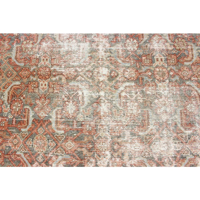 Antique Persian Hamadan Rug With Allover Pattern and Warm Terracotta Tones 5'0 X 9'9 For Sale - Image 9 of 16