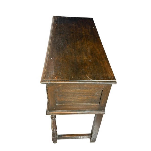 Antique Geometric Oak Dresser Base, 1890s For Sale - Image 9 of 16