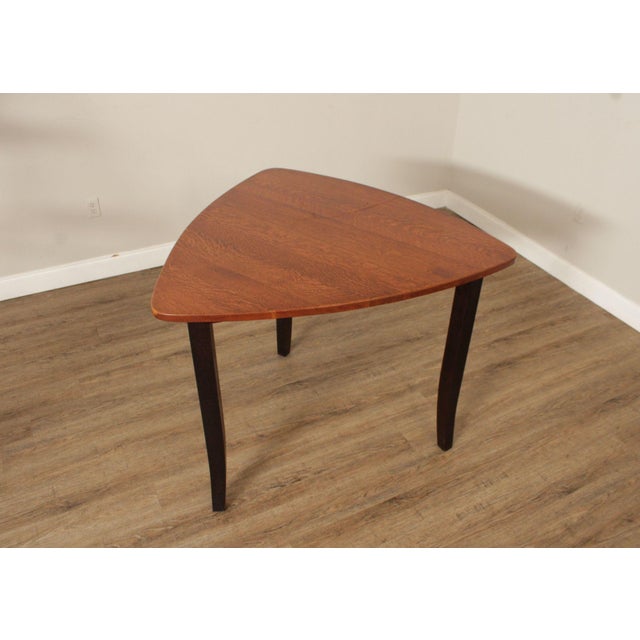 Custom Quality Modern Guitar Pick Oak Counter Height Dining Table For Sale - Image 18 of 18