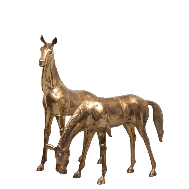Large Brass Horses from Apko Superbrass, Holland, 1970s, Set of 2 For Sale - Image 14 of 14