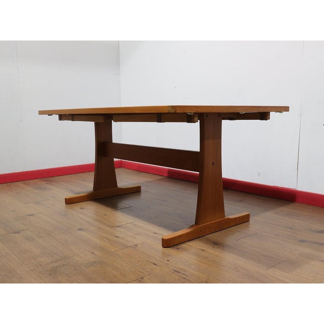 Mid-Century Modern Mid Century Modern Vintage Teak and Danish Extending Dining Table by Ansager For Sale - Image 3 of 15