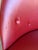 Red Vinyl Barrel Accent Chair With Tapered Wood Legs Mid-Century Modern 1960s For Sale - Image 4 of 11