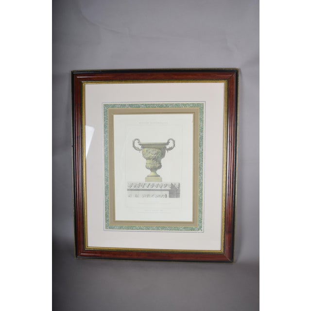 Louis XIV Style Vase, Versailles Neptune Basin, Lithograph, 1960s, Framed For Sale - Image 13 of 14