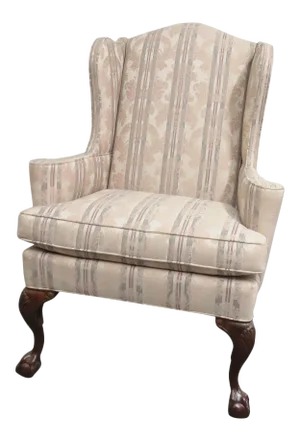 Bernhardt Chippendale Style Wing Chair