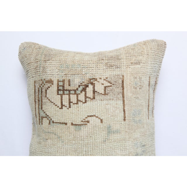 Mid 20th Century Tribal Wool Rug Pillow Cover - Vintage Rug Bedding Cushion 14'' X 20'' For Sale - Image 5 of 10