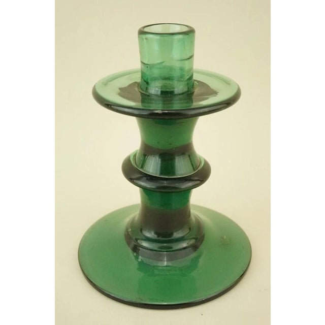 Mid-Century Modern Vintage Glass Candleholder attributed to Enrico Taddei, 1940s For Sale - Image 3 of 18
