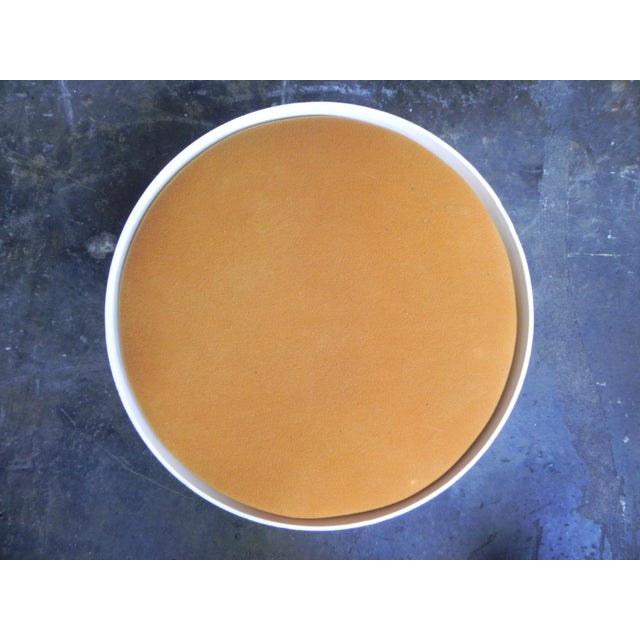 1970s Vintage Stool with Orange Seat, 1970s For Sale - Image 5 of 9