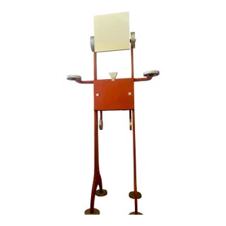 Postmodern ''Robot'' Valet Stand - Sculptural Wood & Aluminum, Venice,c.1980-1990 For Sale