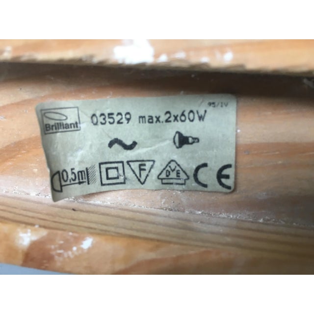 Wood Wooden and Metal Adjustable Ceiling Lamp, 1980s For Sale - Image 7 of 12