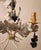 Vintage Hand-Forged Sheet Metal Five-Light Chandelier, 1950s For Sale - Image 16 of 18