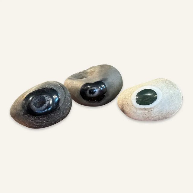 Stone 1960s Set of 3 Alfredo Barbini Sasso Stones For Sale - Image 7 of 7