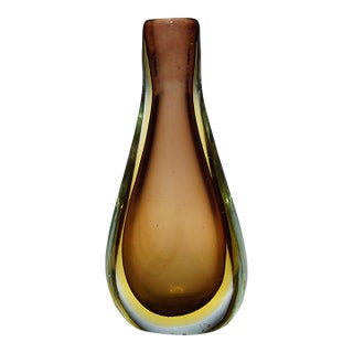 Vintage Art Glass Vase by Seguso Vetri d'Arte Murano For Sale