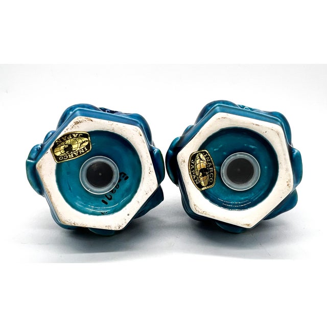 1960’s Inarco Blue Mood Indigo Fruit Topiary Salt and Pepper Shakers - Mid Century Modern, Retro For Sale - Image 10 of 10