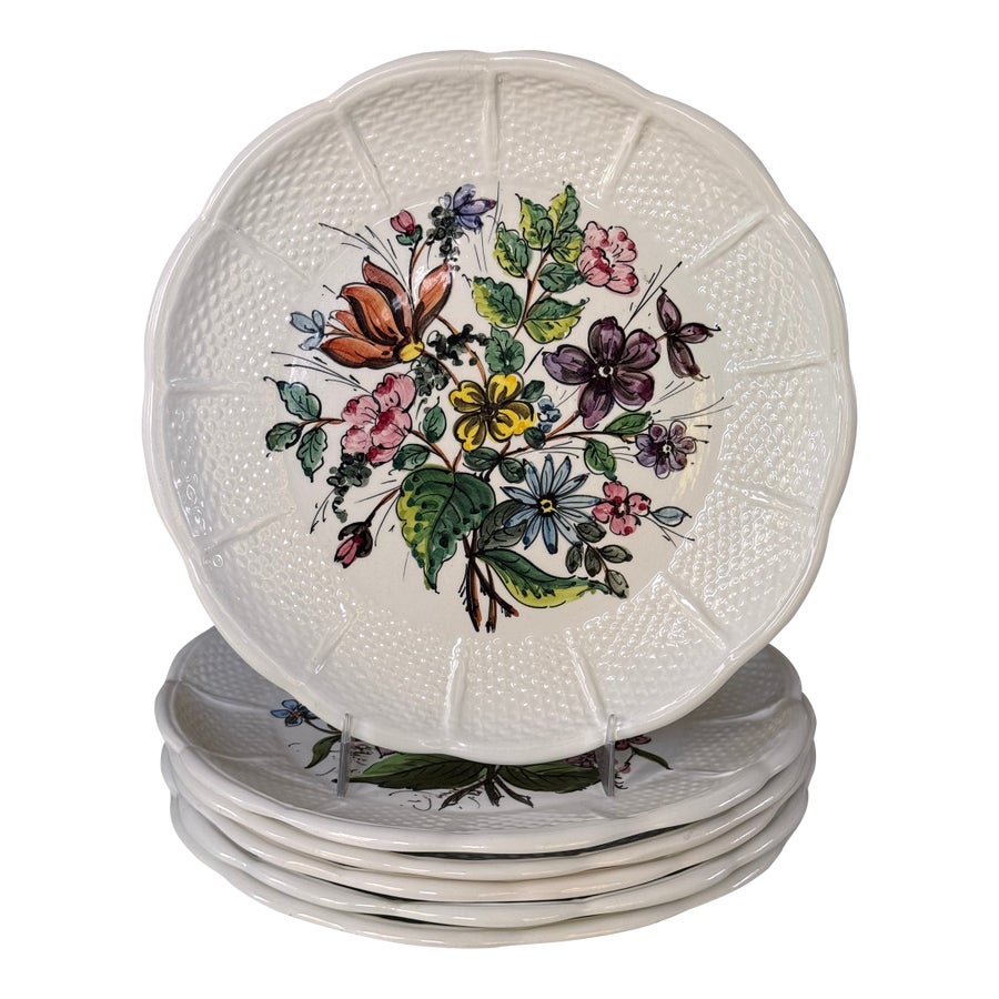 Vintage Made in Italy Bonwit Teller Set of 6 Salad Plates