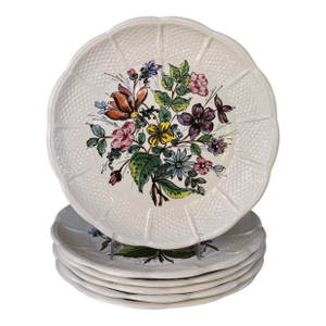 Vintage Made in Italy Bonwit Teller Set of 6 Salad Plates
