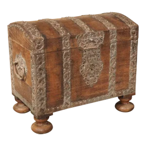 Period Louis XIV Oak and Iron Domed Trunk From Northeast France, Circa 1700