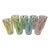 1960s Hazel-Atlas Mid-Century Atomic Pastel Starburst Glasses - Set of 8 For Sale