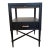 Woodbridge Black Bedside or End Table — Reeded Drawer & Pull-Out Tray For Sale