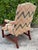 Brown Vintage American Flamestitch Lounge Chair With Nailhead Trim For Sale - Image 8 of 12